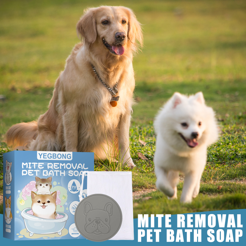 Yegbong Pet Mite Removal Bath Soap Dogs and Cats Sterilization Body Deodorization Cleaning Bathing Supplies