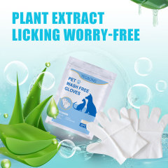 Yegbong Pet Wet Wipe Gloves Cleaning Wipes Free Bathing Cat Non-Woven Gloves