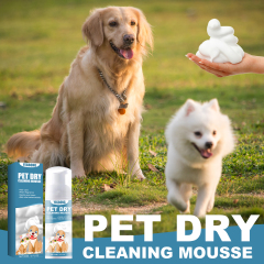 Yegbong pet dry cleaning mousse shower gel, free wash of kittens and dogs to remove odor and smooth hair cleansing