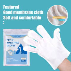 Yegbong Pet Wet Wipe Gloves Cleaning Wipes Free Bathing Cat Non-Woven Gloves