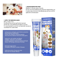 Yegbong Pet Mite Removal Cream Pet Dogs and Cats Skin Anti-Itch Removal Mite Removal Apply Care Cream for Pets, Dogs and Cats