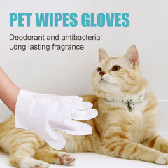 Yegbong Pet Wet Wipe Gloves Cleaning Wipes Free Bathing Cat Non-Woven Gloves