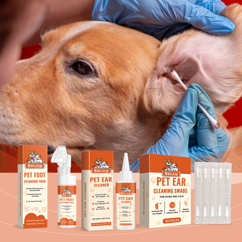 EelJoy Pet Ear Cleansing Cats and Dogs Foot Ear Wax Claw Pads Deodorizing