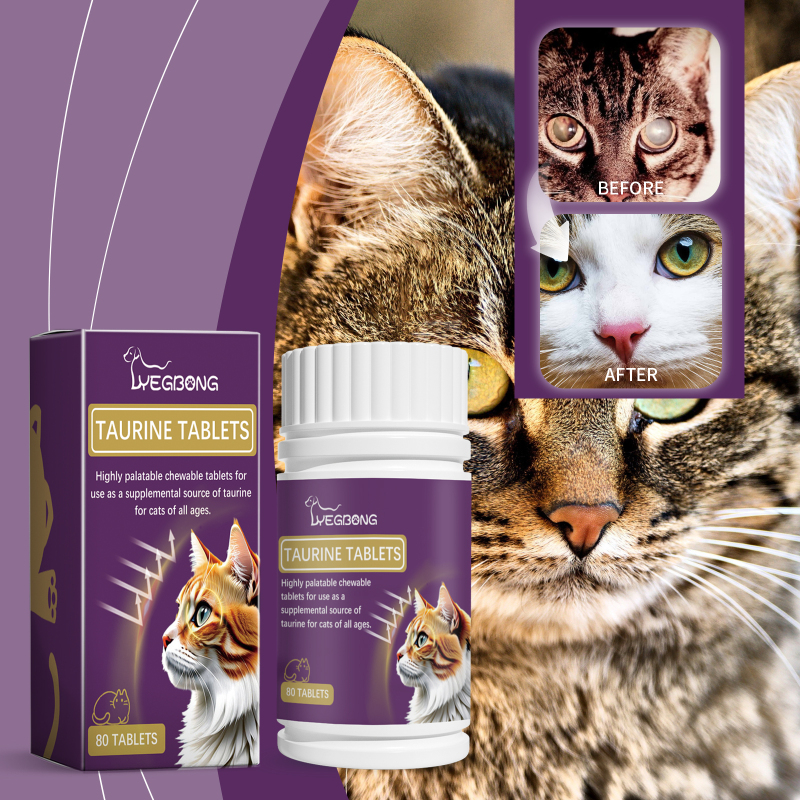 Yegbong Cat Complex Taurine Tablets Pet Nutritional Supplement Multi-dimensional Taurine Tablets Special for Cats