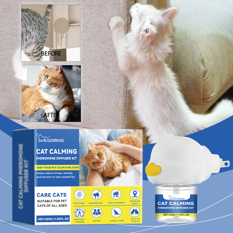 Yegbong Cat Emotion Diffuser Set Pet Cat Grudge Emotion Care Solution Multiple Cat Conflict Scratch