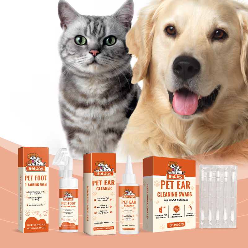 EelJoy Pet Ear Cleansing Cats and Dogs Foot Ear Wax Claw Pads Deodorizing