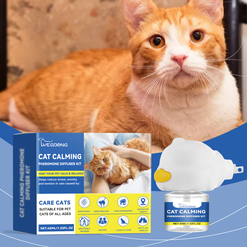 Yegbong Cat Emotion Diffuser Set Pet Cat Grudge Emotion Care Solution Multiple Cat Conflict Scratch