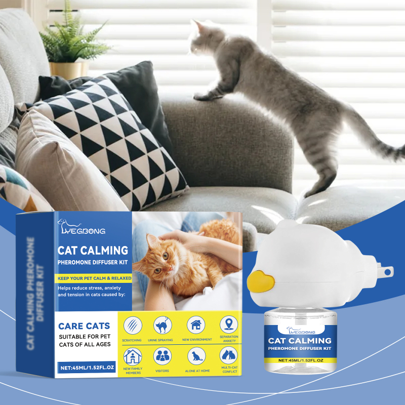 Yegbong Cat Emotion Diffuser Set Pet Cat Grudge Emotion Care Solution Multiple Cat Conflict Scratch