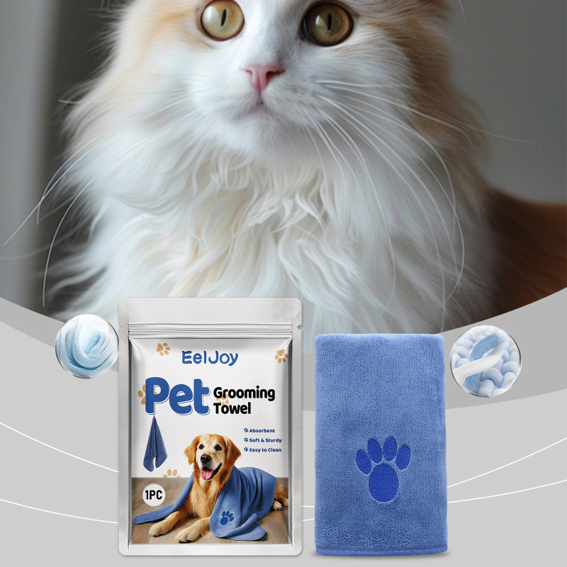 EelJoy Pet Towel Pet Microfiber Absorbent Towel Soft and Durable Quick Dry Pet Grooming Care