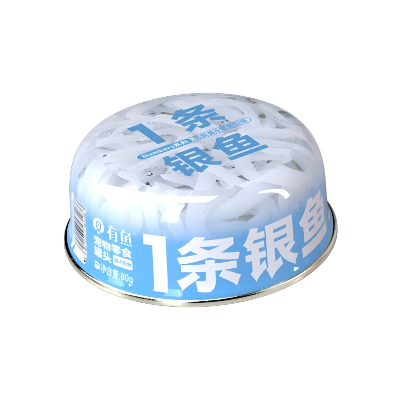 有魚numbers零食罐   4只甜蝦/1塊雞胸肉/N多魚籽/1條銀魚  12罐