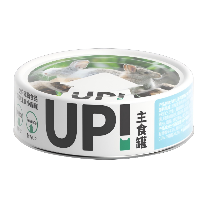 有魚UP!系列主食小扁罐  雞肉配方/牛肉配方/三文魚配方/兔肉配方