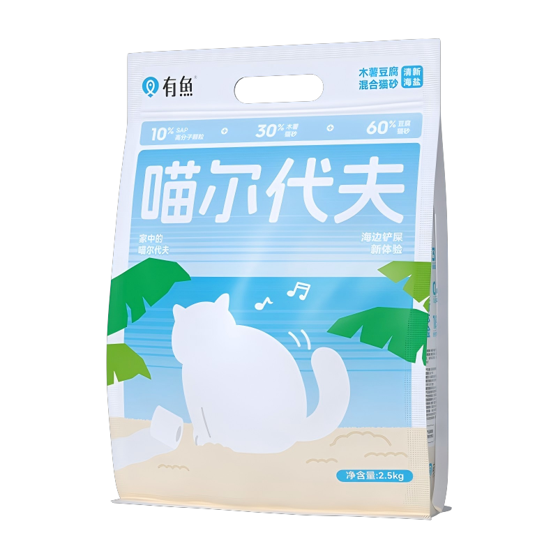 有魚喵爾代夫木薯豆腐混合貓砂-2.5KG