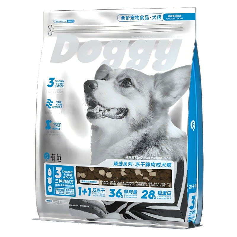 有魚臻選系列凍幹鮮肉成犬糧 1.5KG/8KG