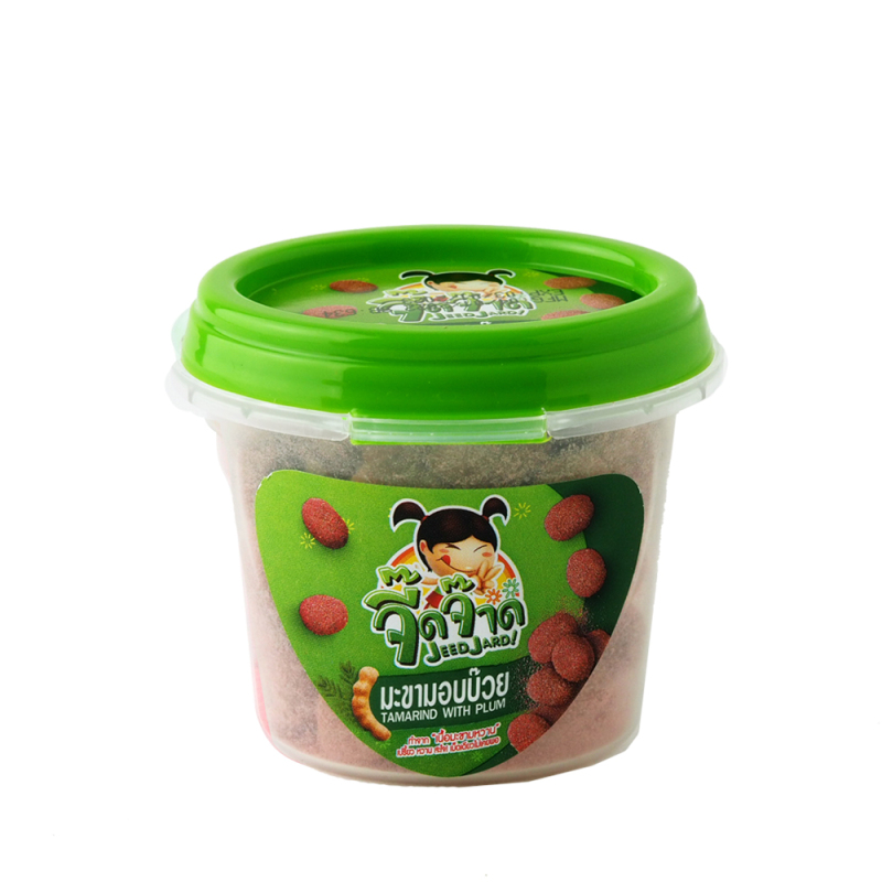 Jeedjad 泰國原裝進口 羅望子耐嚼糖（李子味）50g/罐