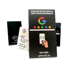 RFID Google Review Stand-Up Cards
