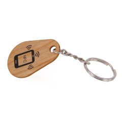 RFID Wooden Card Keychain