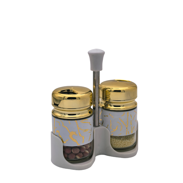 Cross-border kitchen seasoning box modern simple seasoning pot pink home light luxury seasoning jar set combination wholesale
