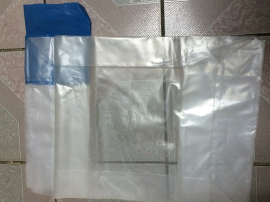 PE transparent valve bag, PE valve bag, PE package bag.