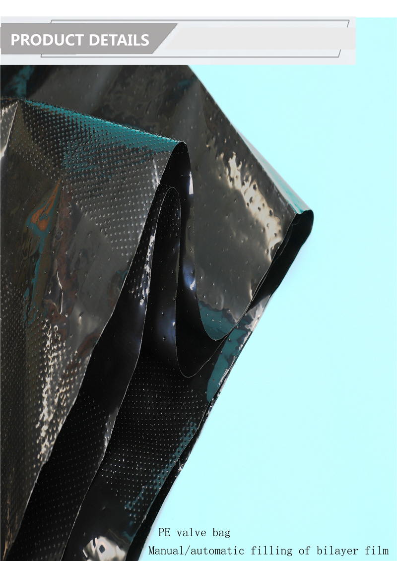 PE valve bag for chemical product, suitbale for automatic filling machine
