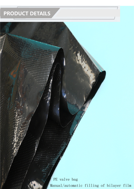 PE valve bag for chemical product, suitbale for automatic filling machine