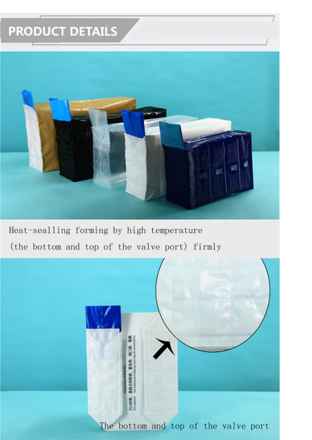PE valve bag for chemical product package, 25kg, 20kg, Poly bag, PE chemical bag