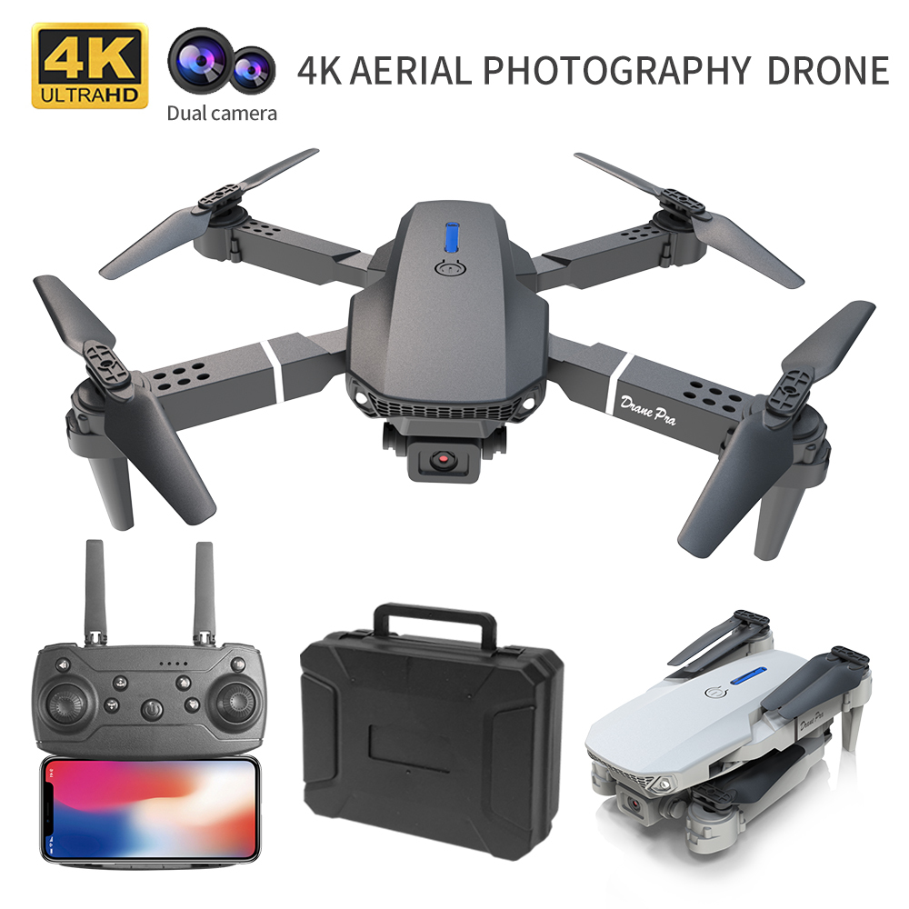 Rconly E88 Pro Drone Profesional HD 4k Rc Airplane Dual-Camera Wide-Angle Head Remote Quadcopter Airplane Toy Helicopter