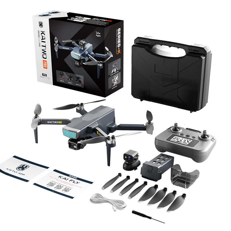 2024 New KAI TWO Pro Drone GPS Three-Axis Gimbal EIS Brushless 360° Laser Obstacle Avoidance 4K HD Aerial Photography Dron 1200M