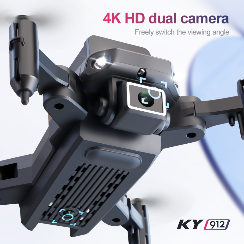KY912 Drone with Camera 4K Dual Camera Mini Drone Portable WIFI HD Transmission Drone Professional Drone Smart Tracking Drone