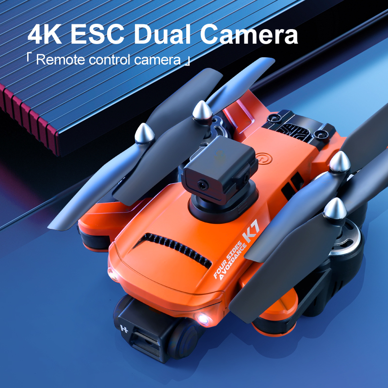 K7 Drone 5G WiFi FPV 360° Laser Obstacle Avoidance 4K HD Dual Camera Brushless Motor Optical flow localization RC Quadcopter Toy