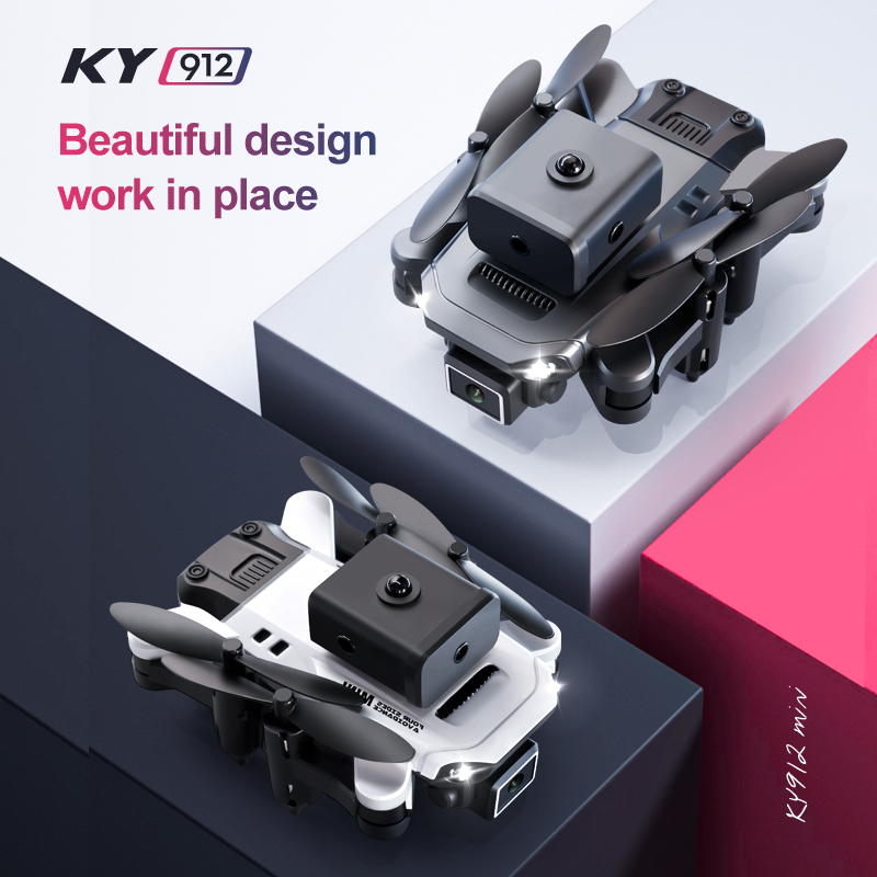 KY912 Drone with Camera 4K Dual Camera Mini Drone Portable WIFI HD Transmission Drone Professional Drone Smart Tracking Drone