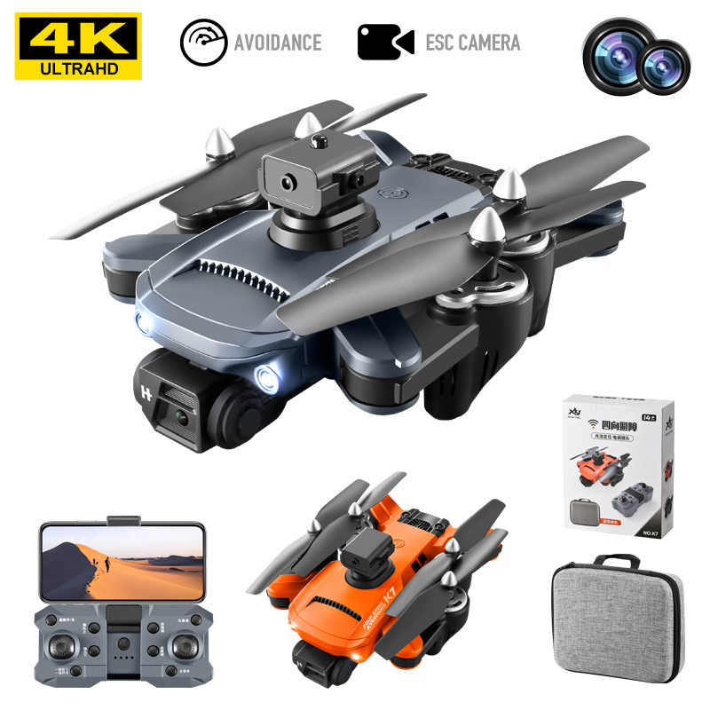 K7 Drone 5G WiFi FPV 360° Laser Obstacle Avoidance 4K HD Dual Camera Brushless Motor Optical flow localization RC Quadcopter Toy