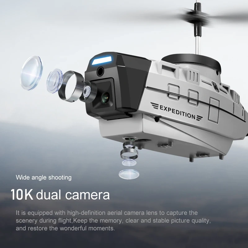 New KY202 RC Helicopter 10K Ultra HD Dual Camera Gesture Sensing Intelligent Hovering Obstacle Avoidance RC Drone Toy Gift