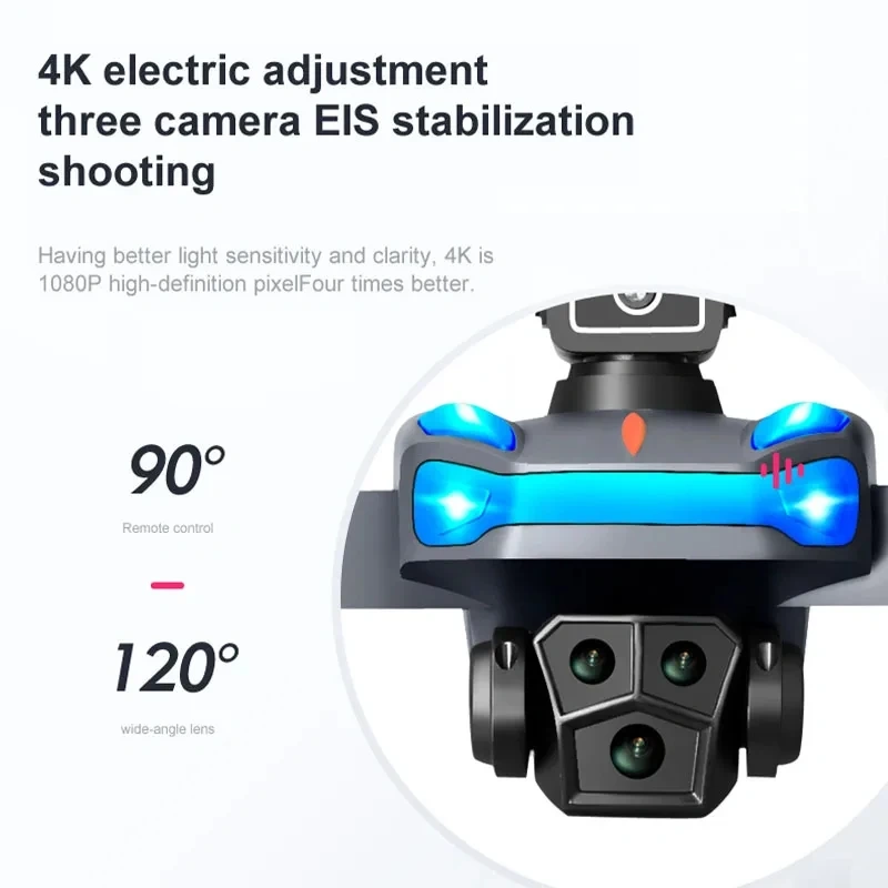 K911 SE Drone Long Endurance GPS Return Brushless Motor 4K HD Three Camera 360° Laser Obstacle Avoidance RC Quadcopter Drone Toy