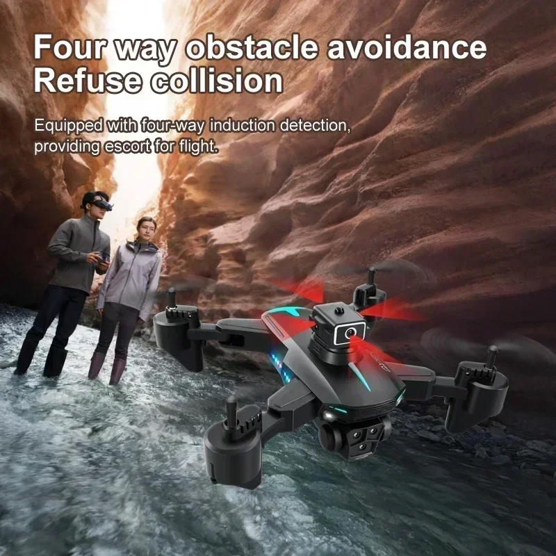 New KY605S Drone 4K 360° Obstacle Avoidance Optical Flow Positioning Wide Angle Professional Triple Camera RC Quadcopter