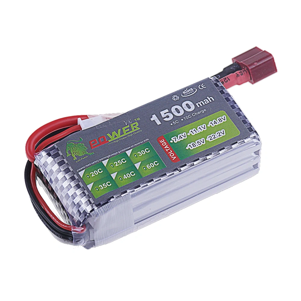 3S 11.1v 1500mAh LiPo Battery for Rc Car Helicopter Airplane 11.1 v Rechargeable Lipo Battery T/XT60/JST Plug For WLtoys V950