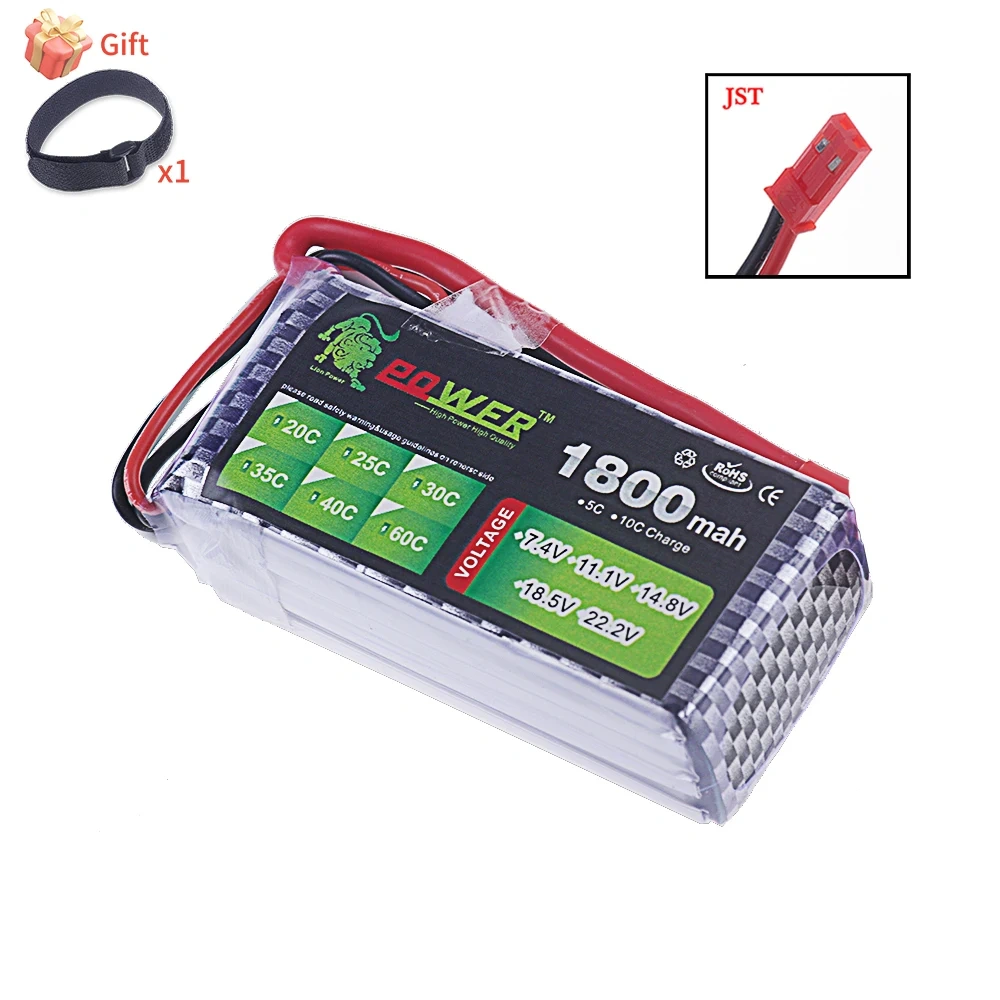 3S Lipo Battery 11.1V 1800mAh 40C~60C Battery RC Car For FPV RC Drones Helicopter Remote Control Toys Rechargeable 11.1V Bateria