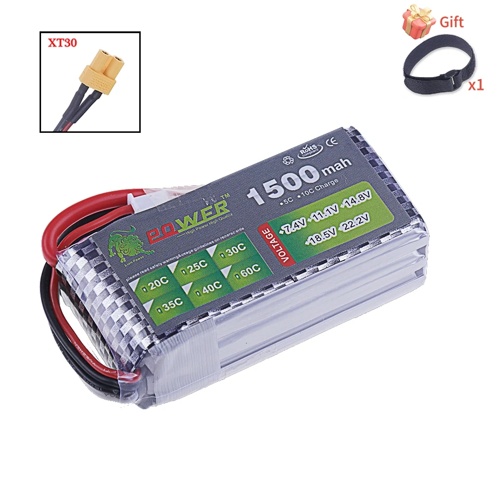 3S 11.1v 1500mAh LiPo Battery for Rc Car Helicopter Airplane 11.1 v Rechargeable Lipo Battery T/XT60/JST Plug For WLtoys V950