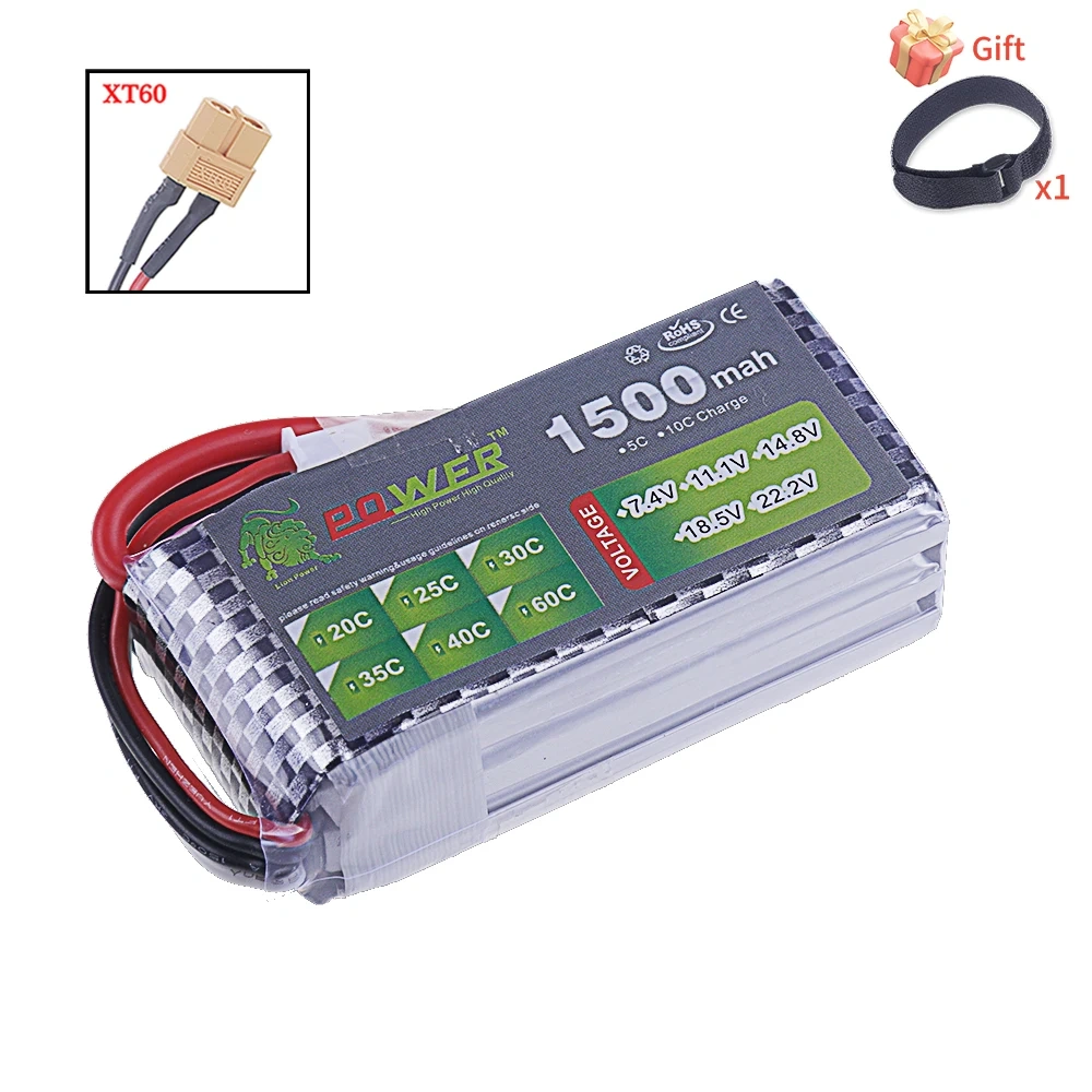 3S 11.1v 1500mAh LiPo Battery for Rc Car Helicopter Airplane 11.1 v Rechargeable Lipo Battery T/XT60/JST Plug For WLtoys V950