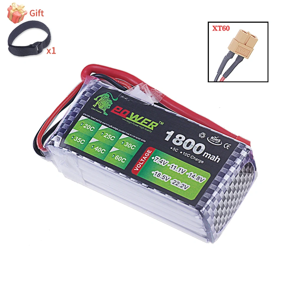 3S Lipo Battery 11.1V 1800mAh 40C~60C Battery RC Car For FPV RC Drones Helicopter Remote Control Toys Rechargeable 11.1V Bateria