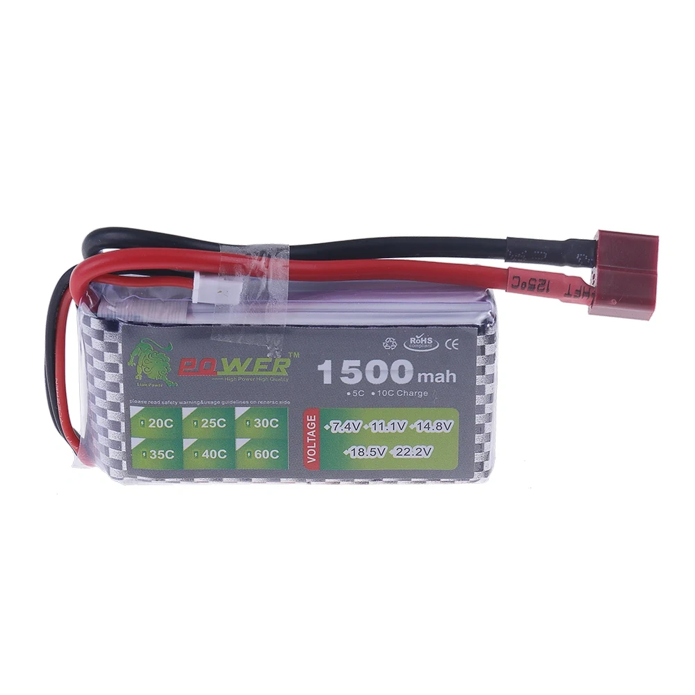 3S 11.1v 1500mAh LiPo Battery for Rc Car Helicopter Airplane 11.1 v Rechargeable Lipo Battery T/XT60/JST Plug For WLtoys V950