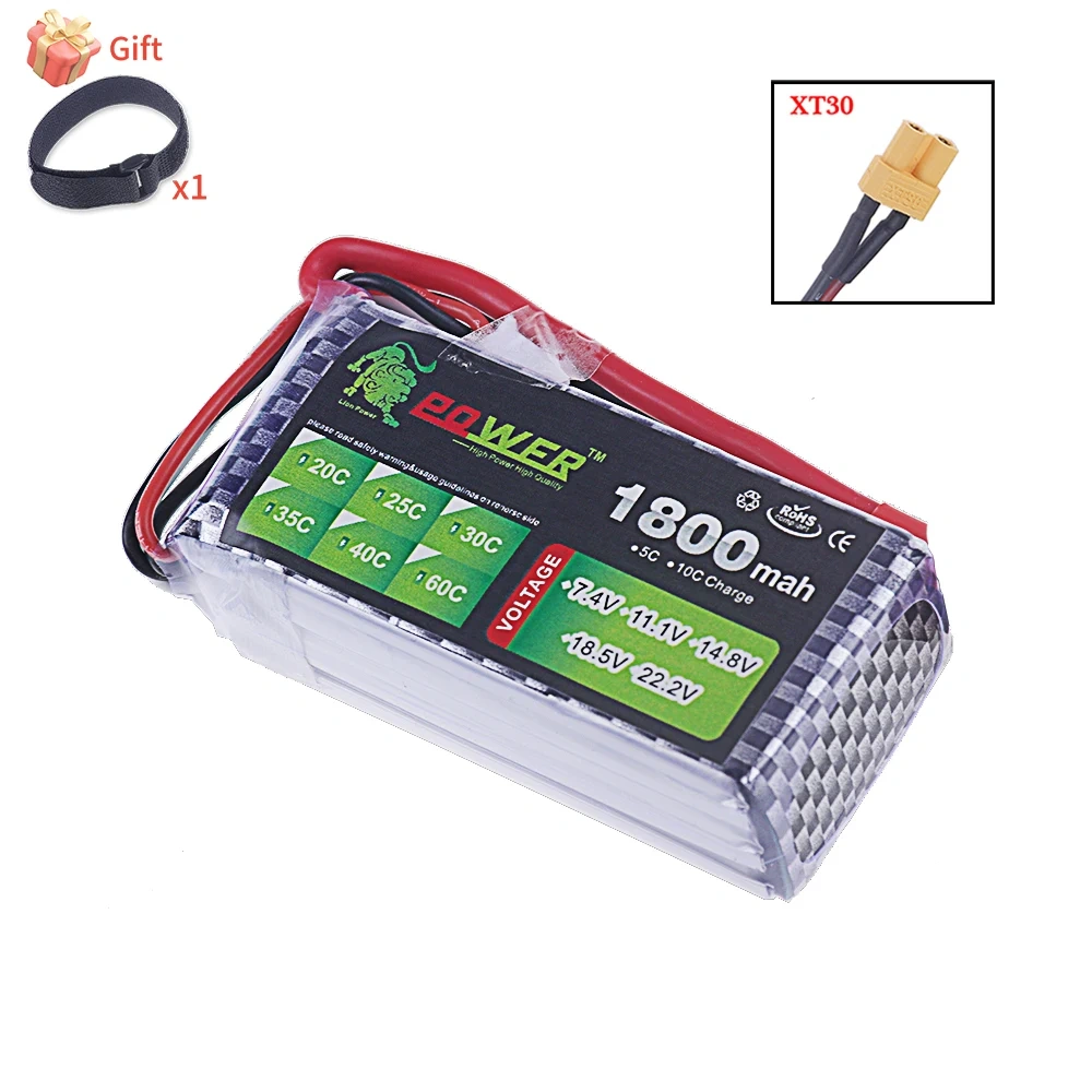 3S Lipo Battery 11.1V 1800mAh 40C~60C Battery RC Car For FPV RC Drones Helicopter Remote Control Toys Rechargeable 11.1V Bateria