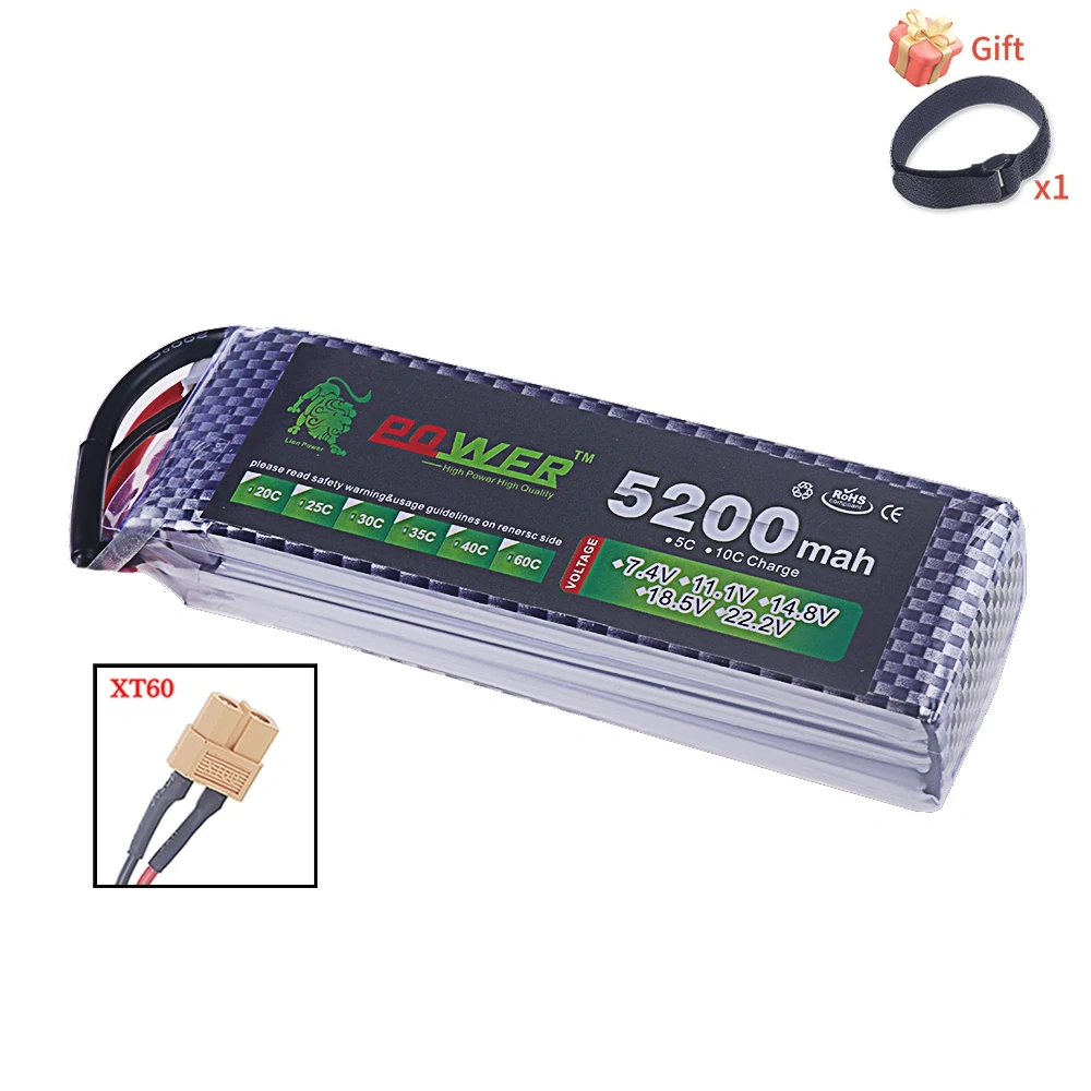 3S Lipo Battery 11.1V 5200mah 40C For RC Toys Car Boats Quadcopter Drone Airplane Helicopter With XT60 Deans T JST 11.1V Battery