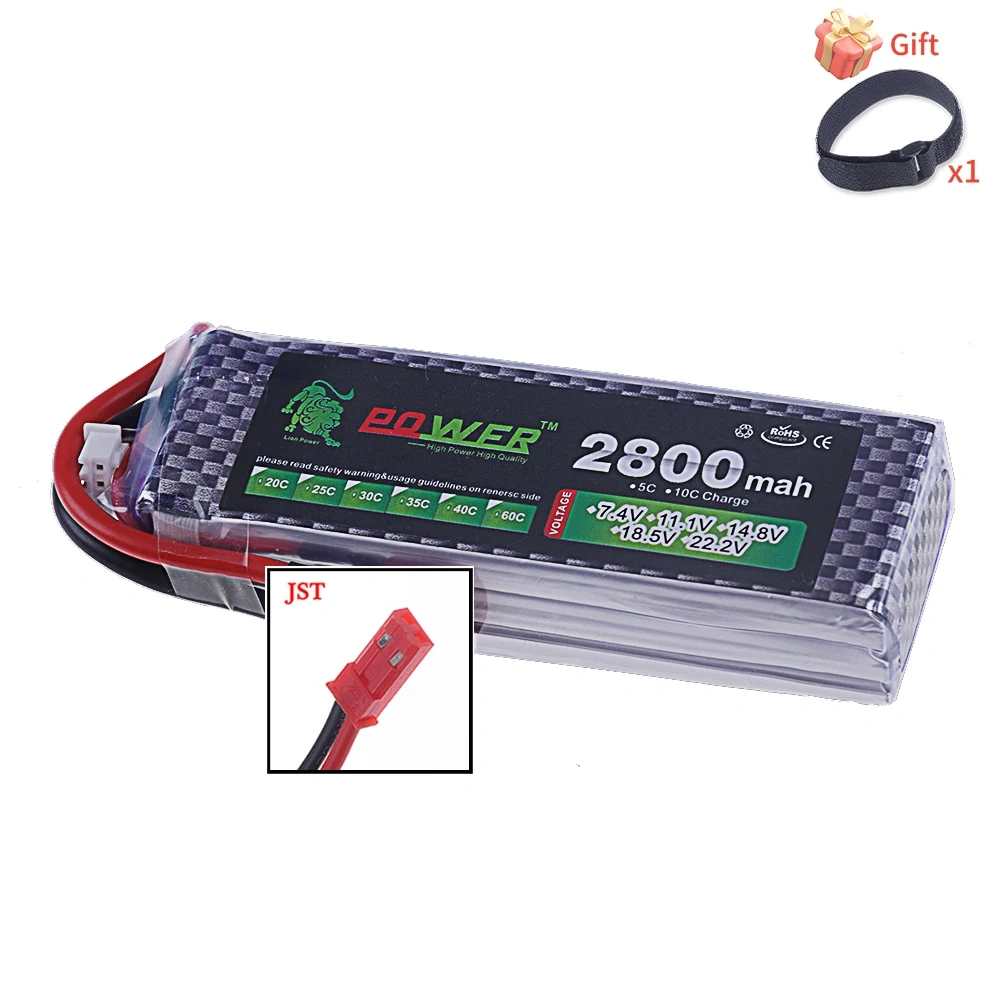 3S Lipo Battery 11.1V 2800mAh 40C~60C with XT60 T Deans Connector For Truck Car Helicopter Drone Ship Boat RC Toys 11.1v Battery