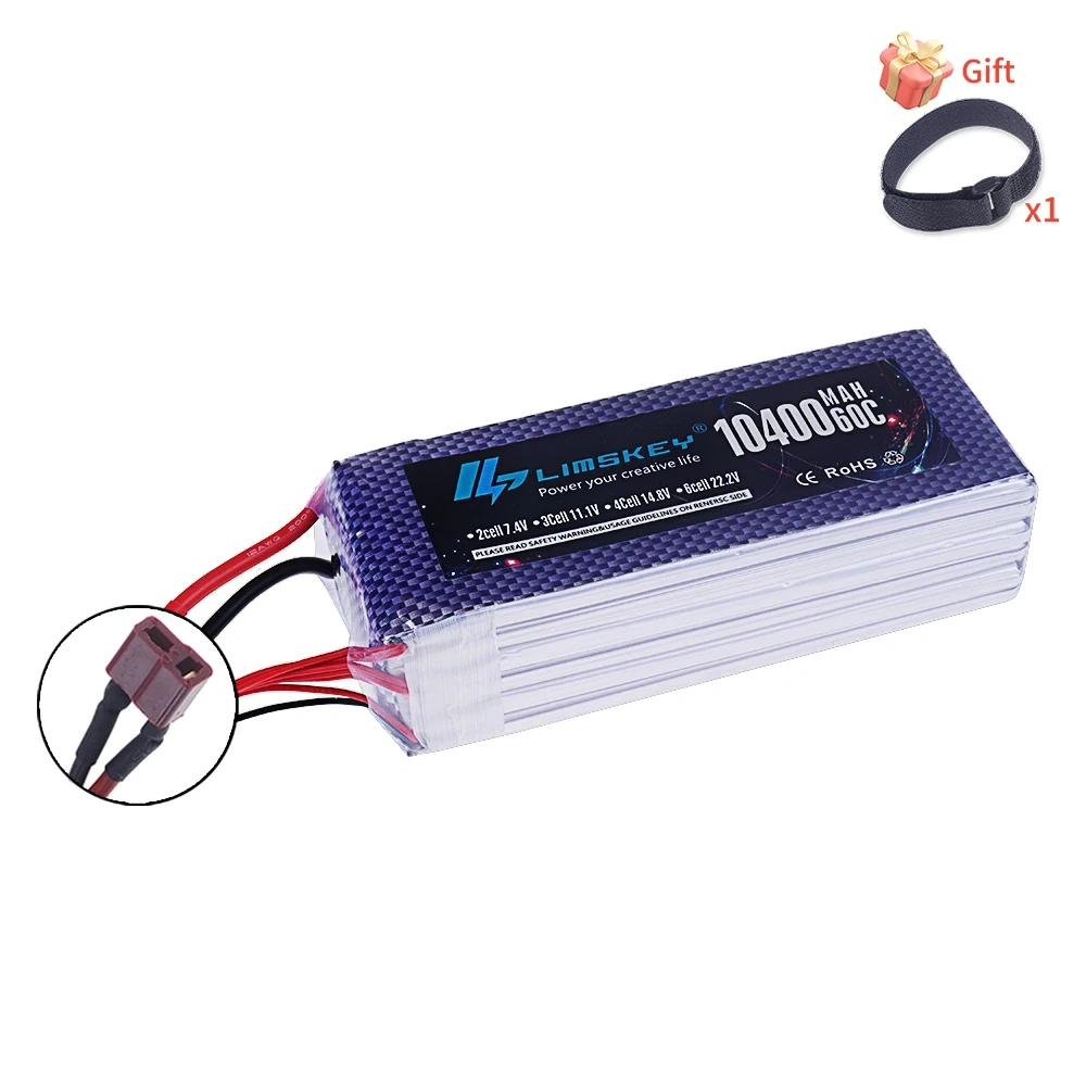 22.2V 10400mAh 6S Lipo Battery For RC Drone FPV Car Truck Helicopter Spare Parts 22.2V Battery With XT60 Deans T Connector