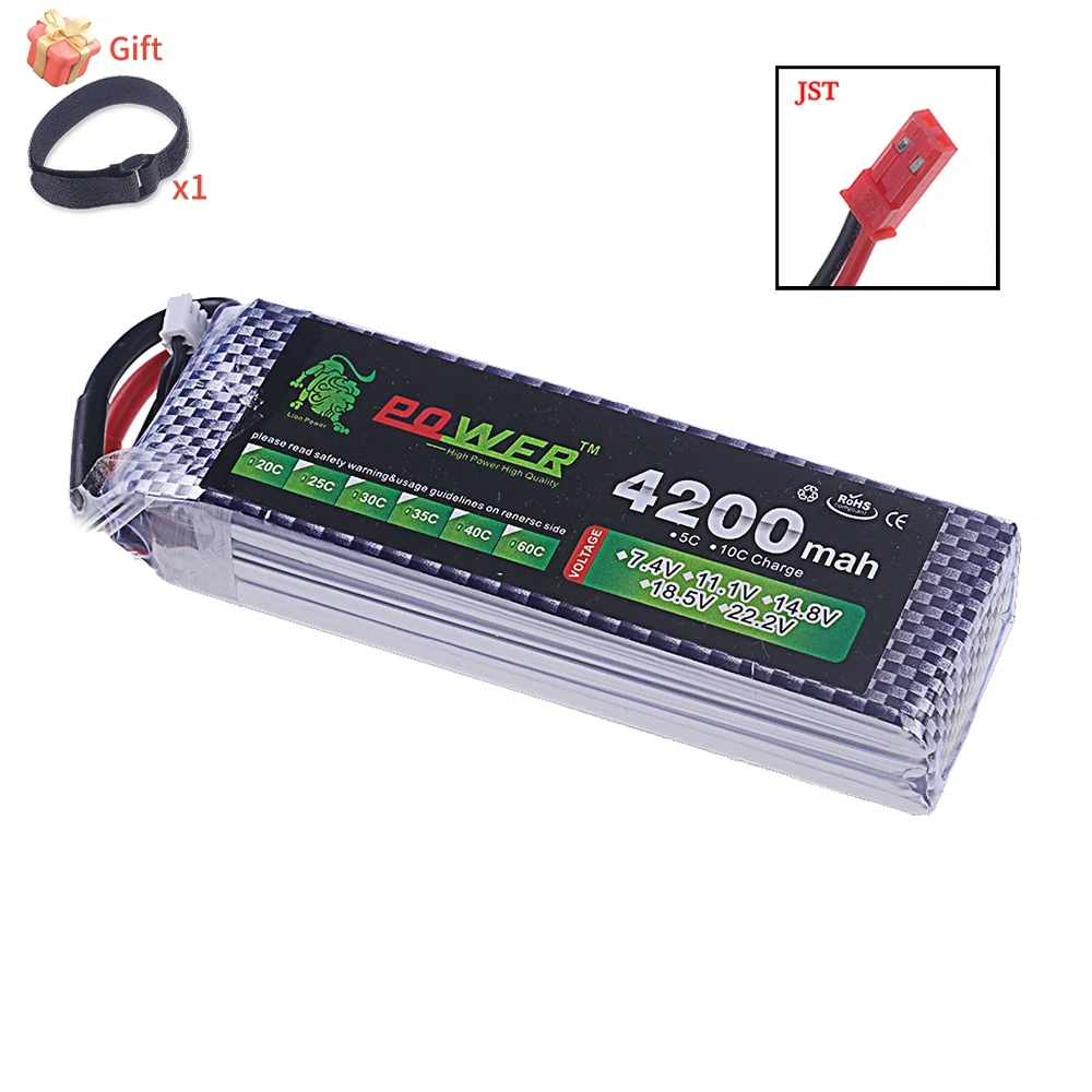 3S 11.1V Lipo Battery for 4200mAh 40C~60C with XT60 DEANS T XT30 JST Plug for RC Airplane Quadcopter Drone FPV Truck Helicopter