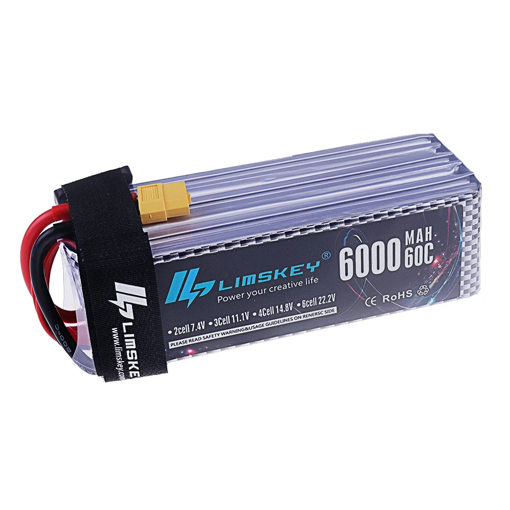 6000mAh 6S 22.2V 60C RC Lipo Battery 22.2v Rechargeable Battery For RC Car FPV Truck Helicopter With Deans T XT60 Connector