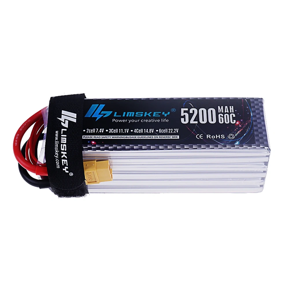 6S 5200mAh Lipo Battery 22.2V 60C with XT60 / T Plug For Electric Toys Tank RC Car Truck Train Buggy Boat Drone RC Models Parts