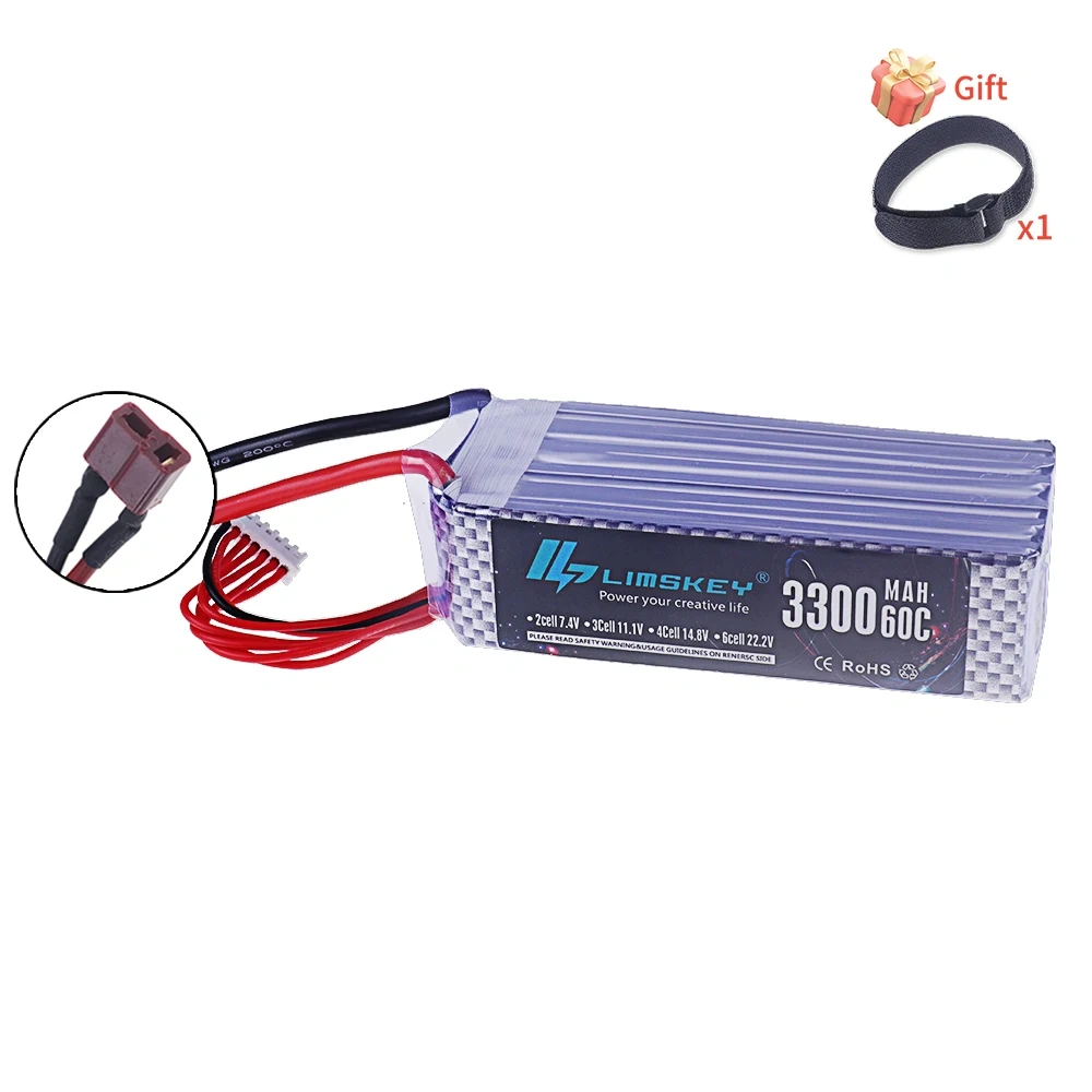 6S 3300mah Lipo Battery 60C RC Racing Car Boats Drone Parts With Deans T XT60 Plug 22.2V Battery for Remote Controlled Toys