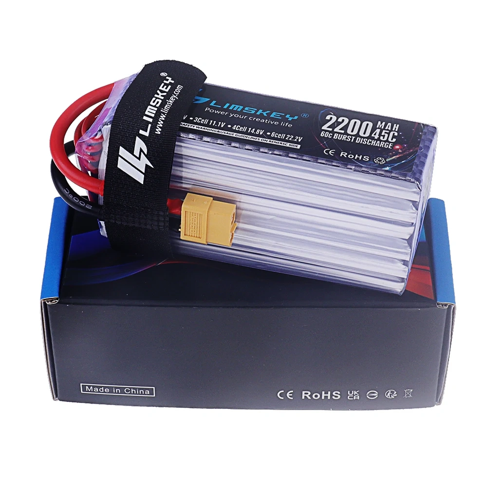 22.2V Drone Battery 22.2V 2200mAh 45C LiPo Battery For RC Electric Toys Helicopter Quadcopter Racing Vehicle Spare 6S Battery