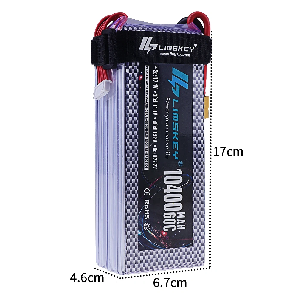 22.2V 10400mAh 6S Lipo Battery For RC Drone FPV Car Truck Helicopter Spare Parts 22.2V Battery With XT60 Deans T Connector
